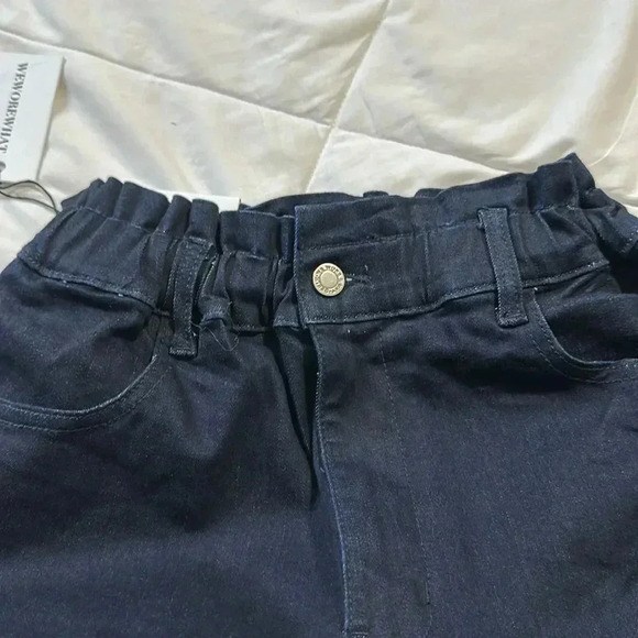 WEWOREWHAT PAPERBAG STRAIGHT ANKLE JEAN SIZE 28 NWT - Picture 4 of 9